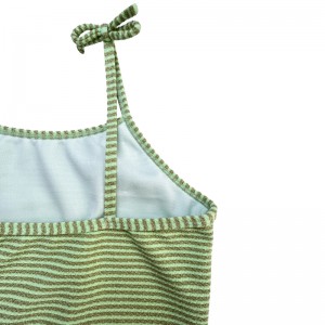 Arany selyem íjknot egyrészes gyerekek fürdőruhák