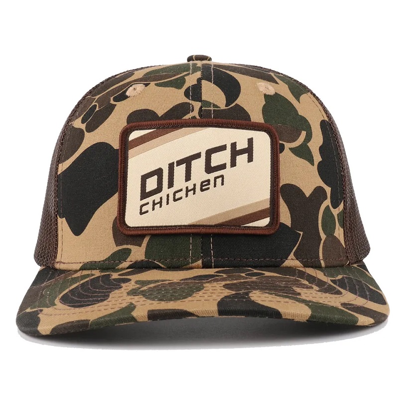 Egyedi kacsa barna camo camo snapback háló javító logó 6 panel richardson 112 teherautó sapka kalap