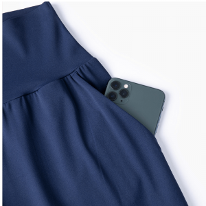 Zseb széles lábú laza jóganadrág