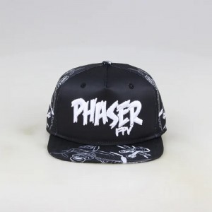 Nagykereskedelmi divat lapos karima allover szublimáció 5 panel egyedi snapback sapkák és kalapok