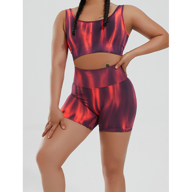 Gyors száraz gradiens varratnélküli jógakészlet