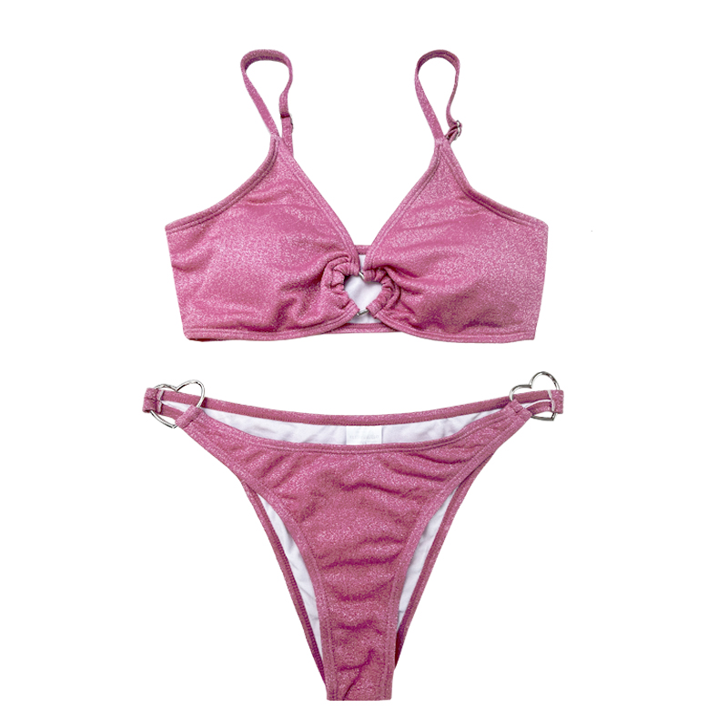 Fémgyűrű kétrészes színes fürdőruhák