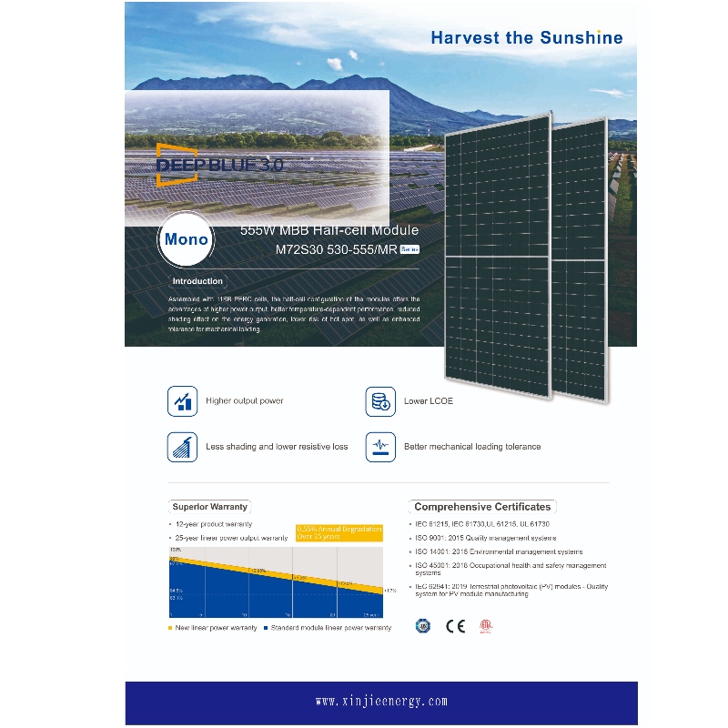 Nagy hatékonyság 550 -605 W fotovoltaikusnapenergia -modul panel rendszer online eladás