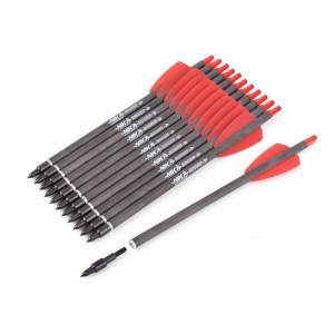 Nika Íjászat 113167-02 ID6.2mm 7.5inch Carbon Fiber Crossbow csavarok Műanyag Nock Íjászat lövés COBRA SYSTEM ADDER/R9/RX