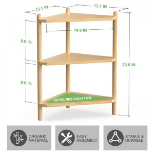Bambusz zuhany sarokállvány