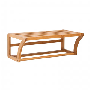 Bambuszfal -szerelő polc törülközővel