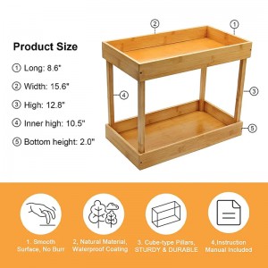 Bambusz tároló polc