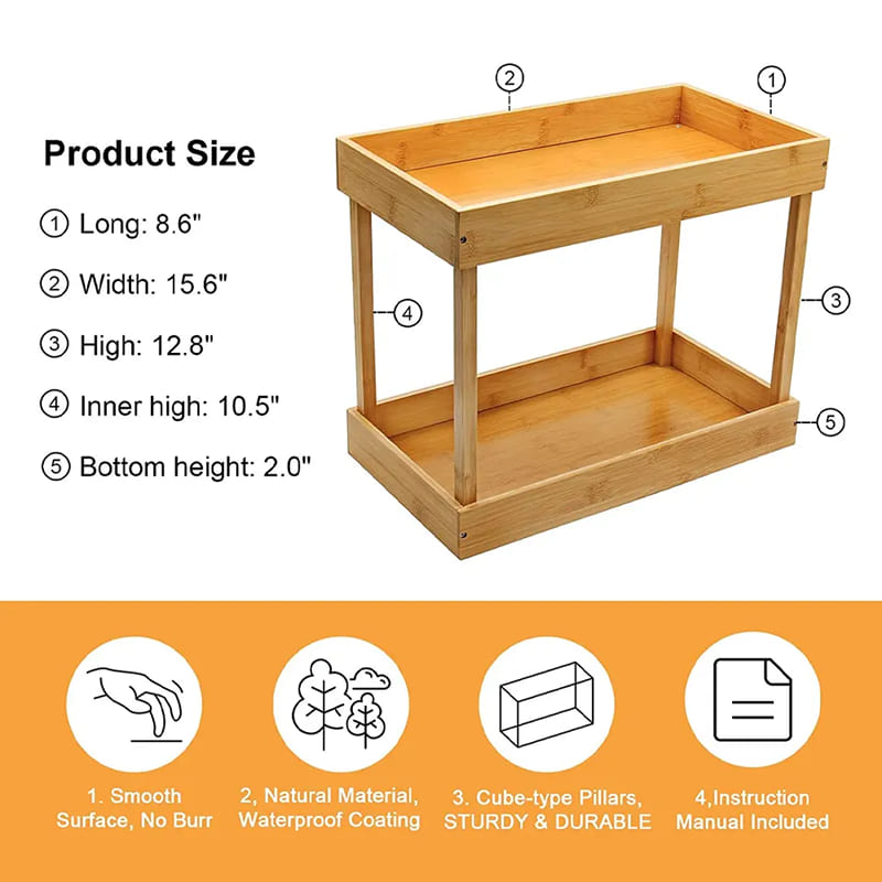 Bambusz tároló polc