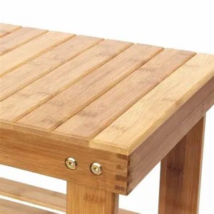 Bambusz cipő pad csizma szervező kárpitozott cipőállvány bejárat tároló