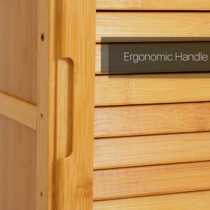 Befejezi a független szekrény redőny ajtó függőleges bambusz tárolószekrényt