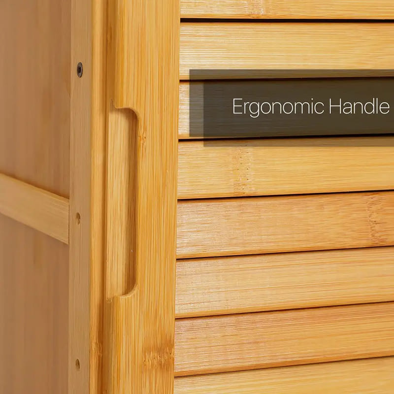 Befejezi a független szekrény redőny ajtó függőleges bambusz tárolószekrényt