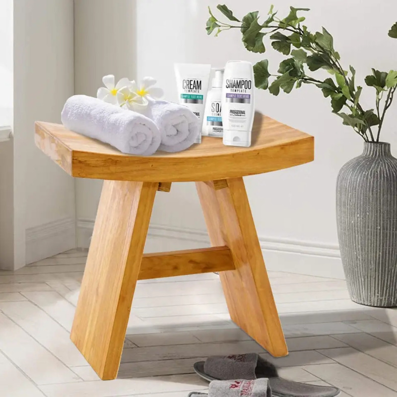 Kerti fürdőkád zuhany hidroterápia vízálló széklet bambusz cipő állvány pad tároló szervező modern