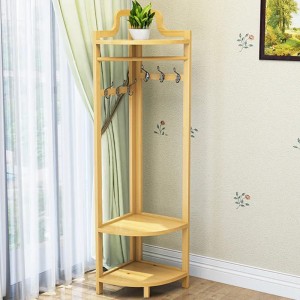 Kiváló minőségű sarokpolc kabát tároló állvány padló háromszög fogas hálószobához