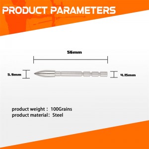 100 Grain beszúrja a golyópontot az ID4.2 mm -es szénnyilakhoz