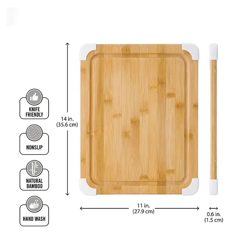 Bambusz multifunkcionális antiskid vágódeszka
