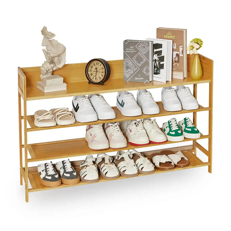 Többcélú folyosó és szekrény bambusz cipőállvány tároló