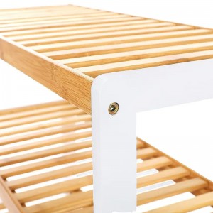 Tárolóállvány polc szervező bambusz cipőállvány