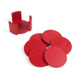 Színes bambusz csésze modern hő sör sör bambusz ital alátét kerek