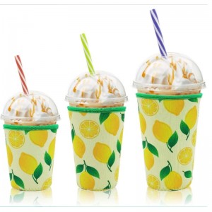 Egyéni, kiváló minőségű fagylalt -pohara hüvely foga fogantyúval, integráltnyomtatott csésze hüvelyek