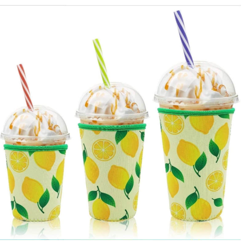 Egyéni, kiváló minőségű fagylalt -pohara hüvely foga fogantyúval, integráltnyomtatott csésze hüvelyek