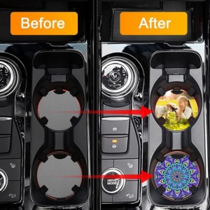 Forró eladás természetes gumi autó alátét üres fehér szublimációs kupa alátéthez