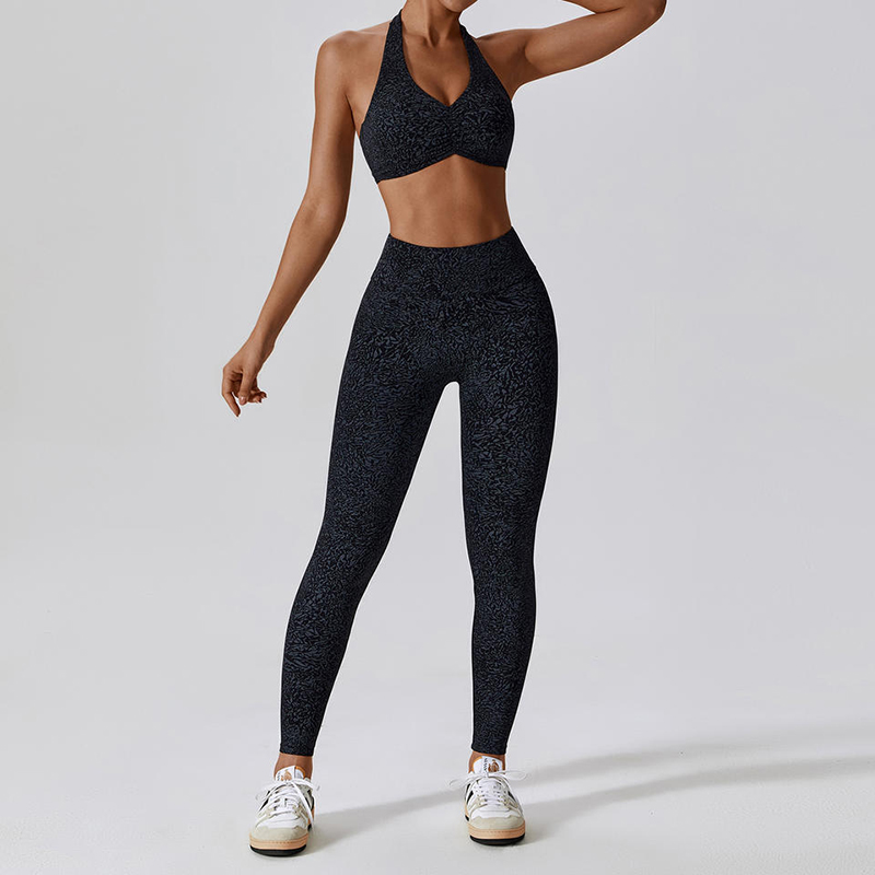 SC1054 jógakészlet fitnesznő 2024 Sport melltartó és Leggingsnyomtatási fitnesz jóga viselet tornateremnői készlet