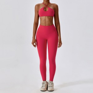 SC1061 Sport melltartó és Leggings Set jóga Conjunto jóga öltöny, szett anők számára kültéri tornaterem fitnesz viselet