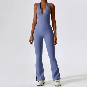 SC1077 Women V Neck Backless One Piece Jumpsuits tornaterem Romper Sexy Spandex Bodycon Bodysuit