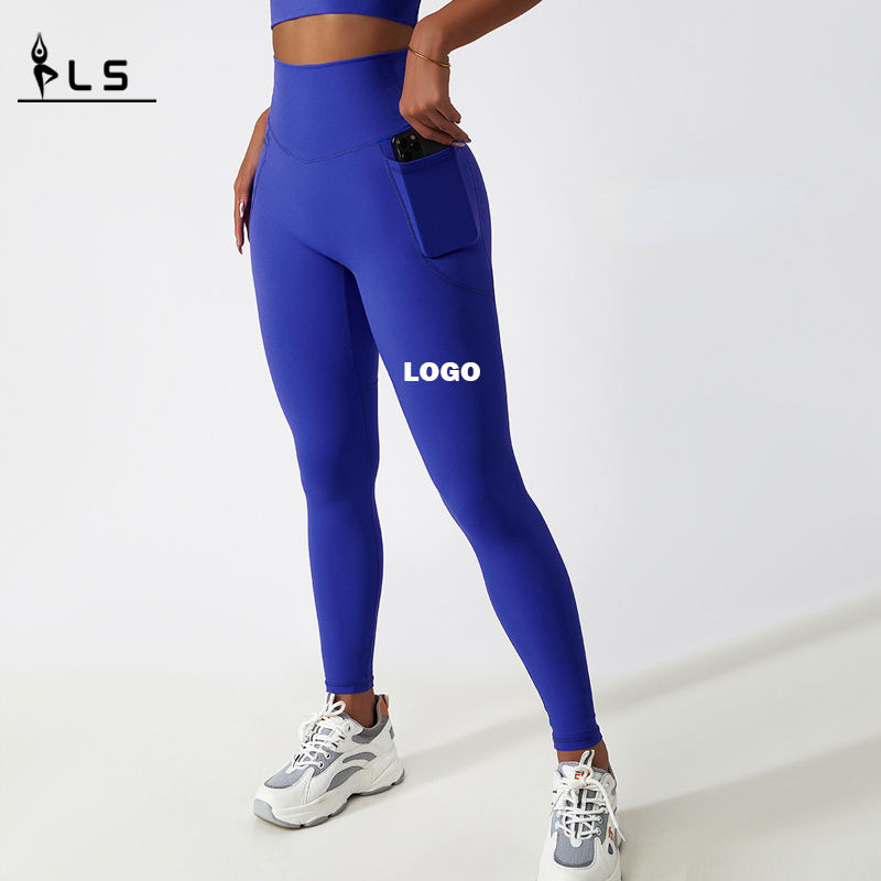 SC10116 Varratnélküli szexi jóganadrág zsebekkelnők számára Lélegezhető Leggings fitnesz jóga Leggingsnadrág