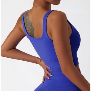 SC10186nagy hatású huzal -ingyenesnylon sport edzés melltartónövényi top új, stílusos szexinagy hatású sport melltartó