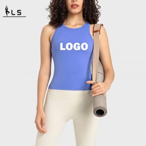 Sc10242 kompressziós kivágott jóga tartály teteje párnákkal edzés tornaterem jóga melltartó tartály kivágott cami felsők párnázva