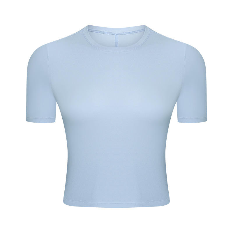 SC10267 lélegző jóganövényi tornaterem fitnesz szűk póló kereknyakú karcsú, rövid ujjú póló
