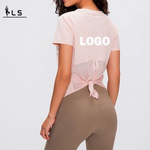 SC10269 Crop Top Gym jóga Dryfit Sports Women \\\\ pólók fitnesz felsőnők szexi sport izzadság ing