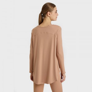 Sc10272 póló laza alkalmi fitnesz jóga hosszú ujjú felső jóga hosszú ujjúnői póló tornaterem ing