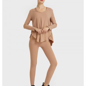 Sc10272 póló laza alkalmi fitnesz jóga hosszú ujjú felső jóga hosszú ujjúnői póló tornaterem ing