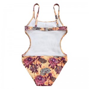 A gyerekek fürdőruhájanyomtatott kötőfékkel üreges