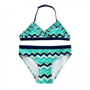 Halternyomtatott kétrészes fürdőruhák gyerekeknek