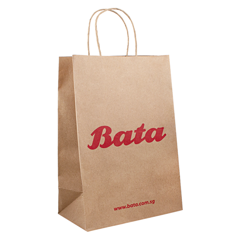 Kraft táskák papírvásárló csomagolás logó luxus papírzacskók saját logójával