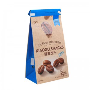 Egyéninyomtatott logó barna papírzacskók elvihető kézműves vásárlás ételek csomagolása papír táska