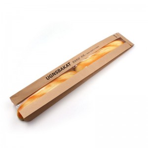 Prémium minőségű kraft papírcsomagoló táska tiszta ablakokkal, testreszabott