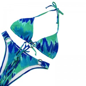 Kötőfék karika keresztszíj-karpirál kétrészes fürdőruha