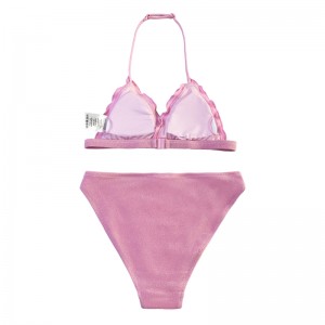 A gyerekeknyaki karimás háromszög csésze kétrészes fürdőruhát aranyos