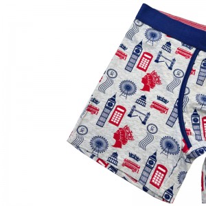 Testreszabja a sima színű fehérnemű divatot, teljesnyomtatott, kényelmes, puha férfi fehérnemű férfiak karácsonyi boxer rövidnadrág szín kontraszt