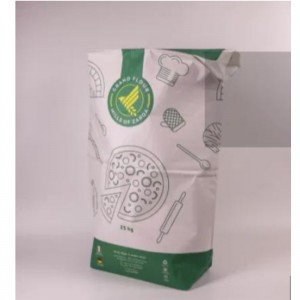 Többrétegű kraft papír búza pékség Maida lisztcsomagoló táska méret 25 kg