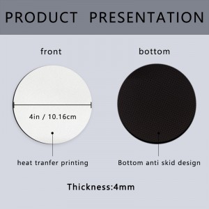Szublimációs alátétek blank Neoprénnégyzet alakú alátétek italokhoz autó alátétek szublimáció üres