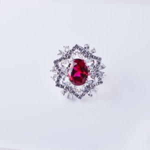 Hongde elegáns kör kék köbös cirkónium -eljegyzési gyűrűk rozsdamentes acélnőknek esküvői ékszerek ezüst szín