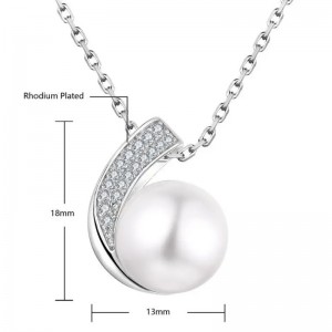 Hongde 925 Sterling ezüst gyémántokkal és gyöngyökkel gyűrűvel&Egyedinyaklánc gyűrű készlet