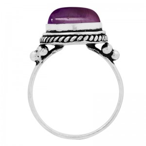 Hongde Mystic Amethyst Sterling gyűrű 925 Sterling ezüstbevonatú, kézzel készített Statement gyűrűknőknek Délnyugat-Csehország születési köves gyűrű ékszerek