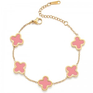 Hongde 18K arany-Plated Men\\\'s és a Nők\\Négylevelű lóhere szerencsés karkötő