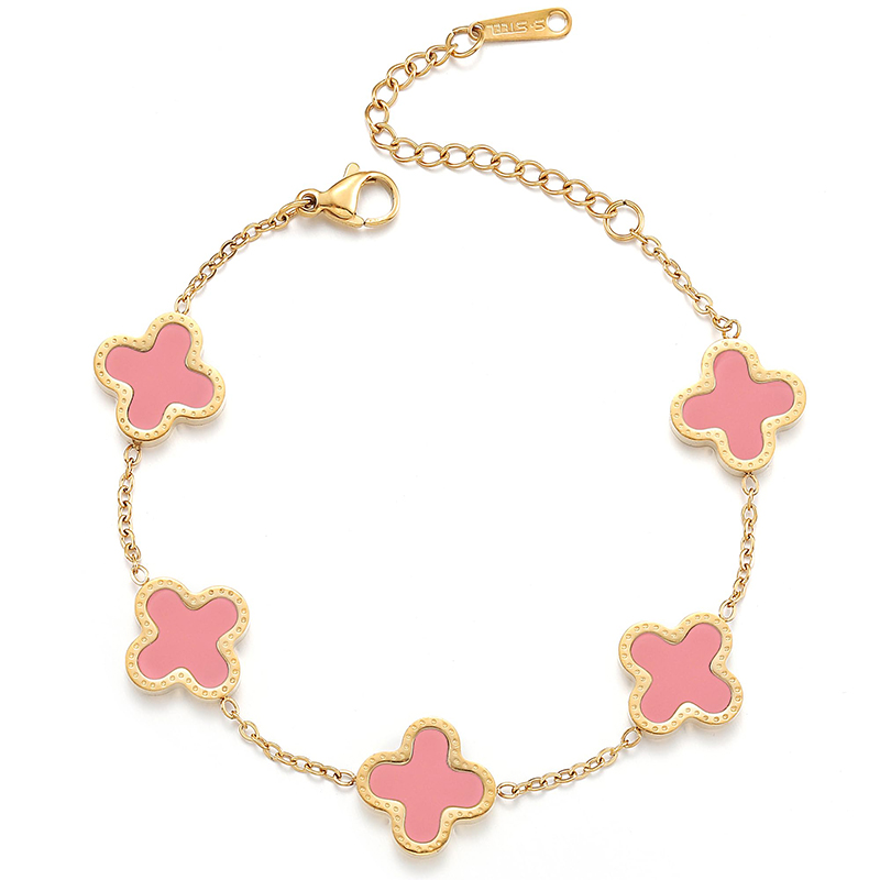 Hongde 18K arany-Plated Men\'s és a Nők\Négylevelű lóhere szerencsés karkötő